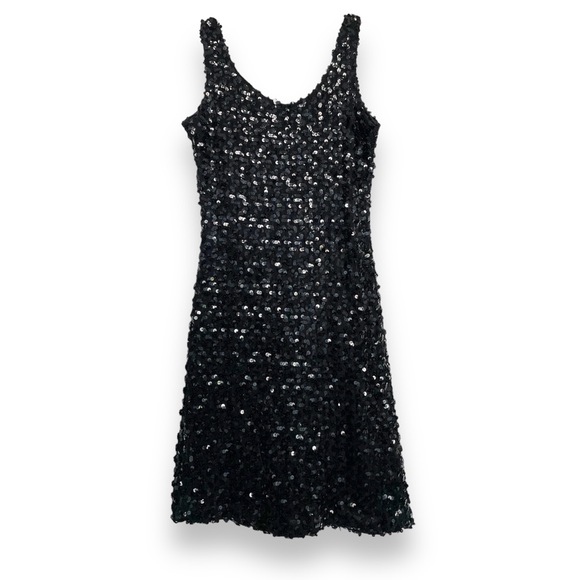 Braemer Petites Sequin Black Mini Dress - Picture 1 of 6